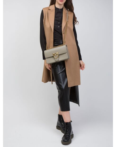 Love One Classic DC Vitello Seta Taupe schoudertas - 27x16,5x7 cm