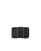 Sac bandoulière en Soie de veau Love One Pocket C noir - 20x12x3,5 cm