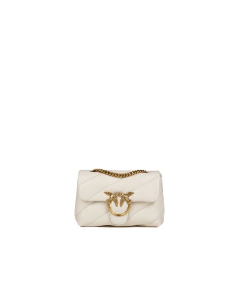 Sac bandoulière Love Puff Mini Cl Mouton Nappa blanc - 21x15x9 cm