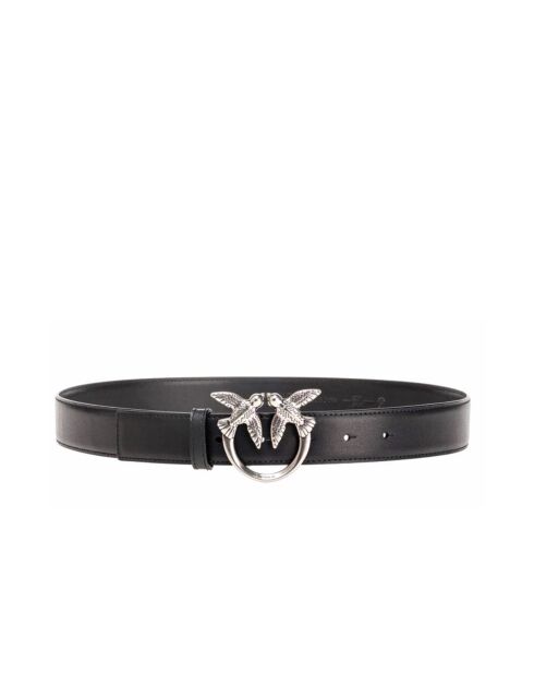 Ceinture en cuir Baies d'amour noire