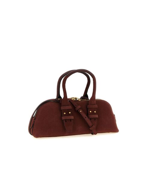 Sac bandoulière baguette de bowling bordeaux - 29x12x8 cm