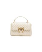 J'adore Lady Puff Mini Cl Mouton Nappa Chevron Henkeltasche, 22 x 15 x 7,5 cm, Weiß