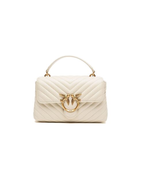 J'adore Lady Puff Mini Cl Mouton Nappa Chevron Henkeltasche, 22 x 15 x 7,5 cm, Weiß