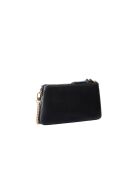 Kleine schwarze Doppel-Schultertasche - 22x12x2,5 cm