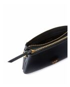 Kleine schwarze Doppel-Schultertasche - 22x12x2,5 cm