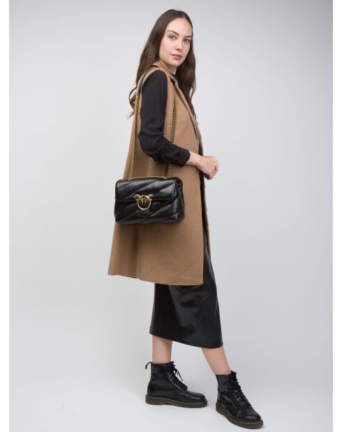 Love Puff Classic CL Mouton Nappa Schultertasche schwarz - 27x18x10,5 cm