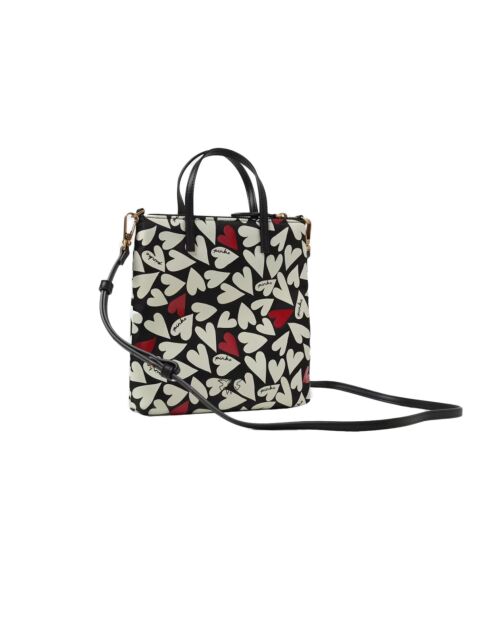 Borsa Love Berry H3 Vit.Seta nero/rosso/bianco - 22x22 cm