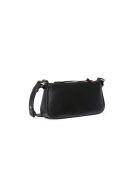 Sac bandoulière baguette demi-lune Mini veau tendre noir - 24x11,5x5,5 cm