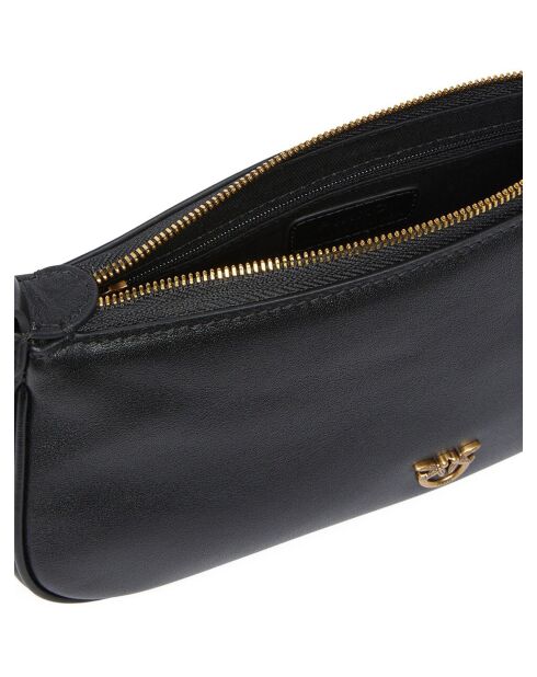 Sac bandoulière baguette demi-lune Mini veau tendre noir - 24x11,5x5,5 cm
