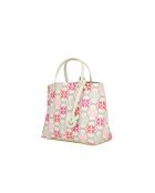 Carrie Shopper Classic Große Tragetasche Weiß/Fuchsia/Rot — 20x11x26 cm