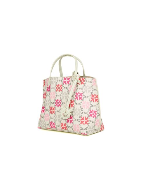 Carrie Shopper Classic Große Tragetasche Weiß/Fuchsia/Rot — 20x11x26 cm