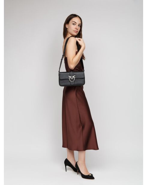 Love One Classic Slouchy Fl Pe schwarze Schultertasche - 28x15x7 cm