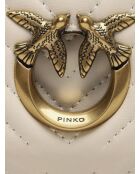 Love Mini Schultertasche Simply 6 Cl Vitello Seta weiß - 13x8x4,5 cm