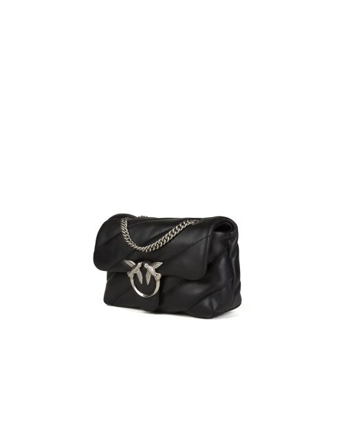 Sac bandoulière Love Puff Mini Cl Mouton Nappa noir - 21x15x9 cm