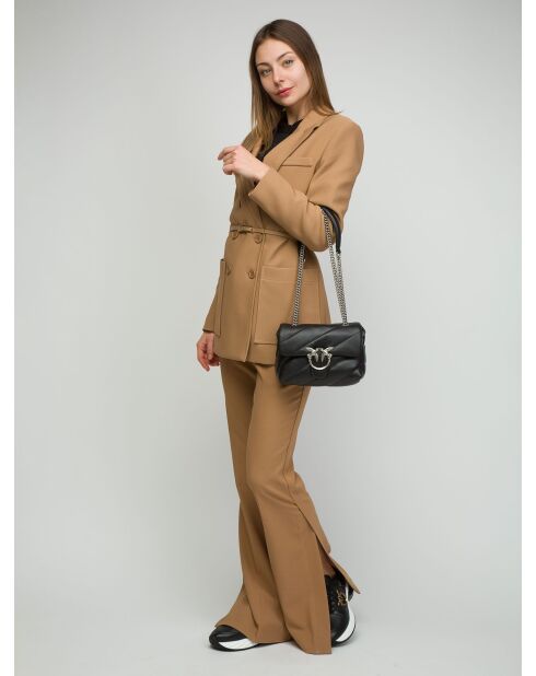 Sac bandoulière Love Puff Mini Cl Mouton Nappa noir - 21x15x9 cm