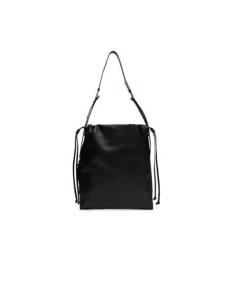 Borsa a tracolla Slouchy Vitello Mo Classic nera - 30x34x3 cm