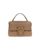 J'adore Lady Puff Mini Cl Mouton Nappa Chevron Henkeltasche, 23 x 15 x 7 cm, Beige