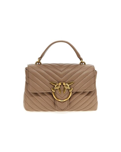 J'adore Lady Puff Mini Cl Mouton Nappa Chevron Henkeltasche, 23 x 15 x 7 cm, Beige