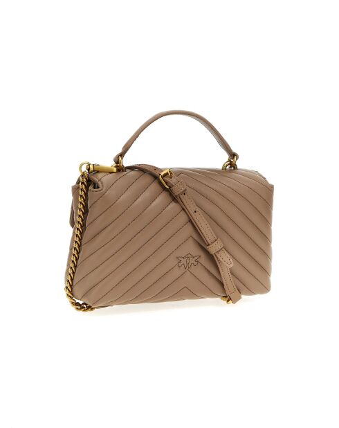 J'adore Lady Puff Mini Cl Mouton Nappa Chevron Henkeltasche, 23 x 15 x 7 cm, Beige