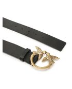 Ceinture en cuir Baies d'amour noire