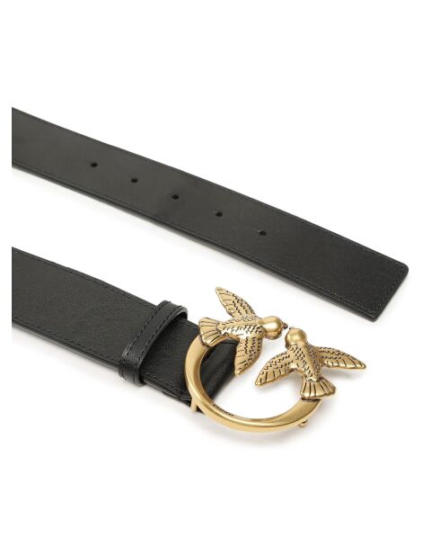 Ceinture en cuir Baies d'amour noire