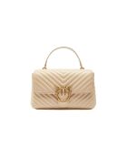 Love Lady Puff Classic Cl Nappa di pecora Chevron beige - 26x17x8 cm