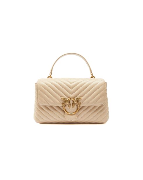 Love Lady Puff Classic Cl Nappa di pecora Chevron beige - 26x17x8 cm