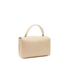 Love Lady Puff Classic Cl Nappa di pecora Chevron beige - 26x17x8 cm