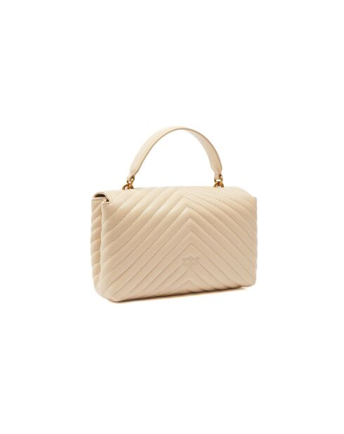 Love Lady Puff Classic Cl Nappa di pecora Chevron beige - 26x17x8 cm