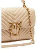 Love Lady Puff Classic Cl Nappa di pecora Chevron beige - 26x17x8 cm