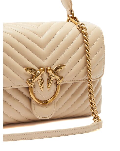 Love Lady Puff Classic Cl Nappa di pecora Chevron beige - 26x17x8 cm