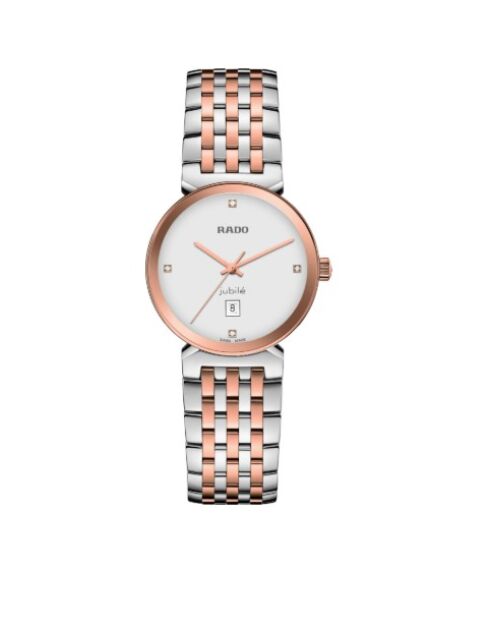 Rado R48900733 Automatikuhr für Damen aus silberfarbenem und roségoldenem Stahl