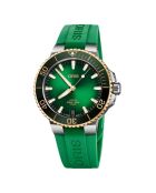 Oris automatisch groen rubberen herenhorloge