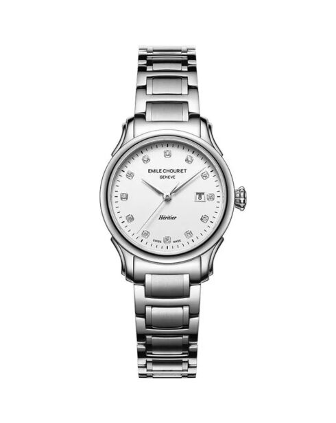 Emile 27,6 mechanische Herrenuhr aus silbernem Stahl