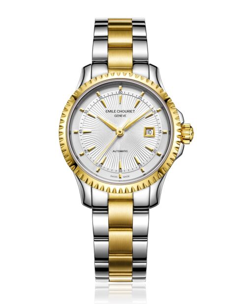 Reloj mecánico Emile L28.0 de acero plateado/dorado para hombre