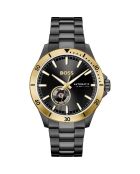 Orologio automatico Fecha in acciaio nero