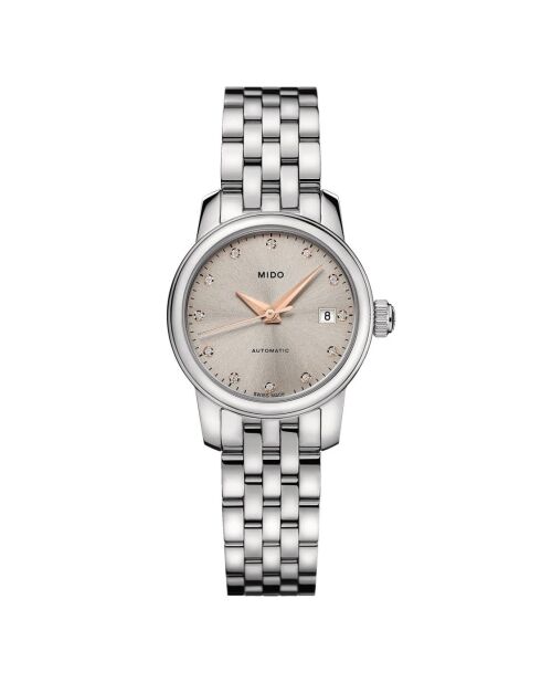 Mido M0390071107600 zilverkleurig stalen automatisch dameshorloge