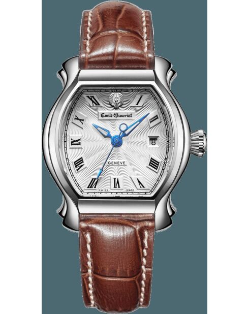 Emile 25.2 mechanisch herenhorloge van bruin staal