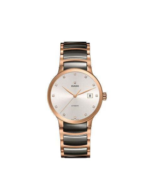 Rado Automatikuhr für Damen aus schwarz/roségoldenem Stahl