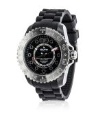 Bultaco BLPB45A-CB2 automatisch horloge van zwart siliconenstaal