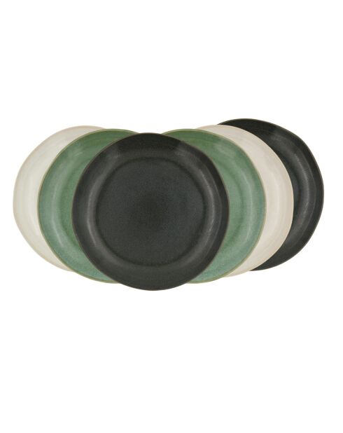 Set Mila in ceramica verde 18 pezzi