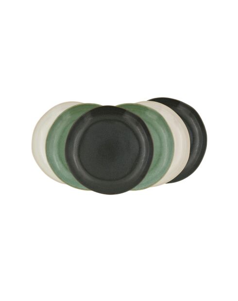Set Mila in ceramica verde 18 pezzi