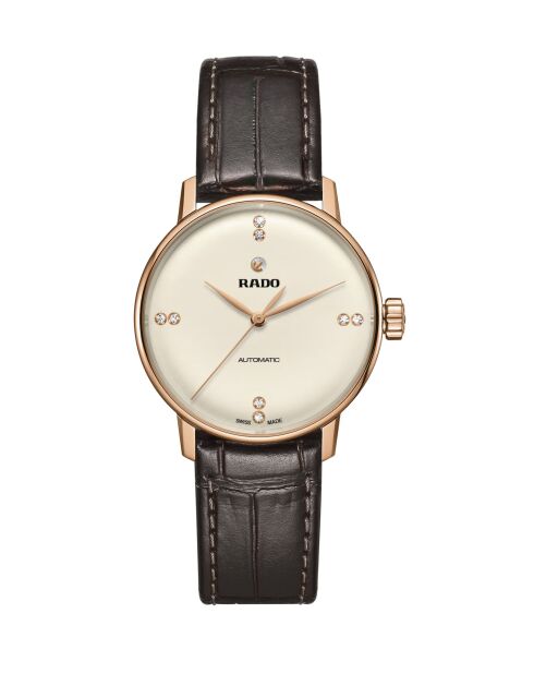 Rado Automatikuhr für Damen aus braunem Leder