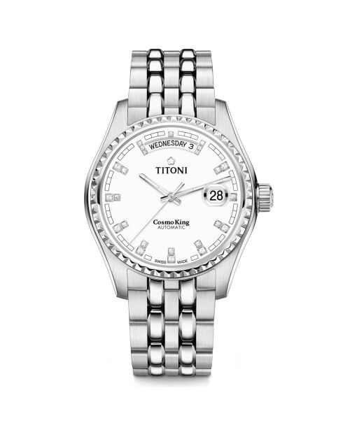 Titoni S-307 automatisch herenhorloge van zilverstaal