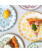 Set Trattoria in porcellana verde/viola/blu 18 pezzi