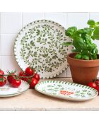 Set Trattoria in porcellana verde/viola/blu 18 pezzi