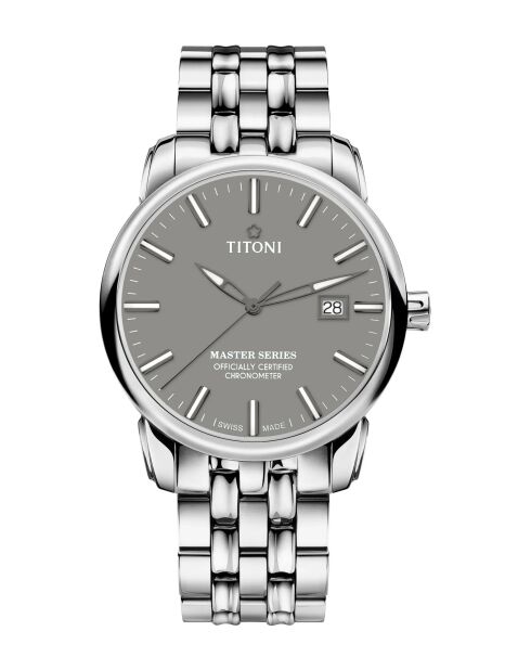 Titoni automatisch herenhorloge van zilverstaal