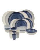 Set Oia in ceramica blu da 30 pezzi