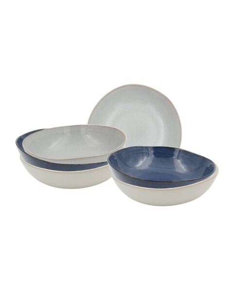 Set Oia in ceramica blu da 30 pezzi