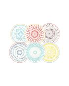 Set 18 pezzi in porcellana multicolore Kyoto